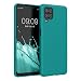 Produktbild kwmobile Hülle kompatibel mit Samsung Galaxy A12 Hülle - weiches TPU Silikon Case - Cover geeignet für kabelloses Laden - Petrol matt