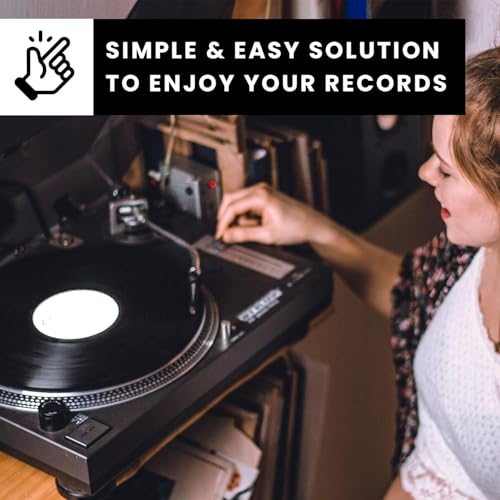 5 in1 Vinyl Records Cleaning Kit, Anti Static Solid Wood Vinyl Record Cleaner Kit, Includes 2in1 Velvet Microfiber Brush, XL Cleaning Liquid, Duster, Stylus Brush, Storage Box for Records Albums