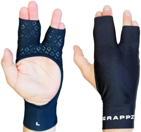 Finger Support Athletic Compression Gloves, Splint Alternative, Unisex S