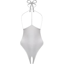 ranrann Women Bodycon Bare Exposed Breast Babydoll Nightwear Hollowing Out One Piece Lingerie Special Night Teddy