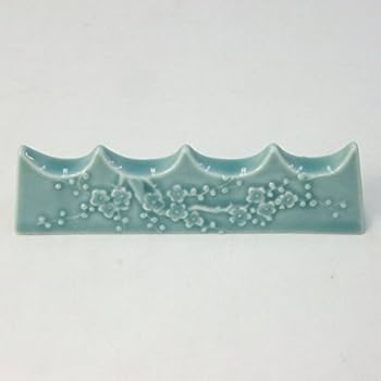 Amazon | 陶器の筆置き 梅彫 4筆用 | 書道筆 | 文房具