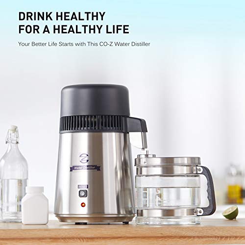 Co-Z DWD-BRUS-00 4L Brushed Stainless Steel Countertop Distiller Machine, Home Distilled Water Maker thumb #6