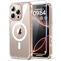TAURI Cover per iPhone 16 Pro Max con Pellicola in Vetro Temperato,[Compatibile con MagSafe]...