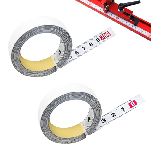 2 Stück Maßband Selbstklebend,3m Selbstklebendes Maßband,Weiß Massband Klebend,Metrisches Massband,Für Vermessung Werkbänke(Rechts Nach Links, Links Nach Rechts, Der Middle Zu Beiden Seiten)