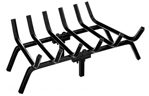 FEED GARDEN Fireplace Grate 24 inch Heavy Duty Fireplace Log