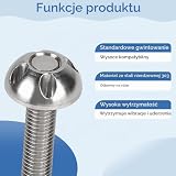 EFUTURETIME 8 x nakrętka antykradzieżowa M8 x 1,25 mm antykradzieżowa 4-otworowa nakrętka zabezpieczająca ze stali nierdzewnej 303 z 1 nakrętką