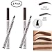 Produktbild Dkina Tattoo Augenbrauenstift, 2 Farben Wasserdicht Augenbrauenstift mit 4 Tipps Wischfest Langanhaltend Eyebrow Pencil für Augen Make-up(Chestnut & Brown)