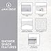 Jakooz Rollup Shower Curtain for Bathroom. Waterproof, 100% PEVA, Heavy Duty Ceiling Mounted Shower Curtain Roller Blind for Bathtub. No Rods, No Hooks, No Rings! (56