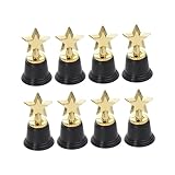 BATHVEVE 8個プラスチック製ゴールデントロフィー 星型賞品 パーティーゲーム賞やお祝いに 教室や小学校の表彰式 スポーツイベン
