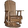 LuxCraft 2 Adirondack Outdoor Swivel Glider Chair Patio Glider Rocker Outdoor Swivel Rocker Chair Glider Rocking Chair Antique Mahogany