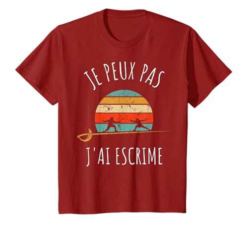 Escrimeur Jeu d'escrime Je Peux Pas J'ai Escrime T-Shirt