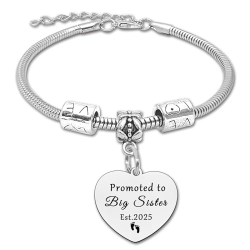 DlaeKua Sister Gifts for Sister Gifts Bracelet Sister to Be 2025 Promoted to Sister Gifts Jewelry Pregnancy Announcement Gift for Sister First Time Sister Gift