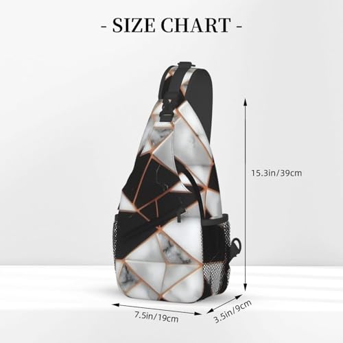 Mochila cruzada estampado mármol 3D para viaje miniatura 3