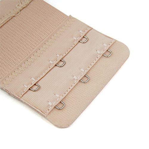 Extensor de sutiã feminino com 3 ganchos alças de sutiã – Pacote com 3 design confortável e ecológic