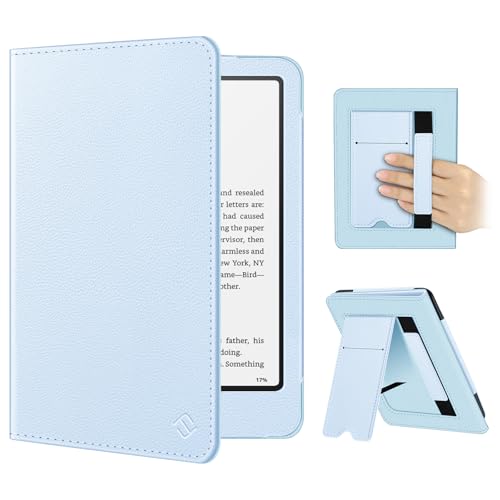 Image of Fintie Case for 7 inch /6.8 inch Kindle Paperwhite(12th /11th Generation-2024 /2021) and Kindle Colorsoft Signature Edition -Slim Foldable Stand Cover Auto Wake /Sleep for Paperwhite 2024, Sky Blue