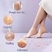 TEAWOO 5 Pairs Silicone Socks for Dry Cracked Feet, Women's Foot Socks for Moisturizing (Beige, Fits Up to Size 9)