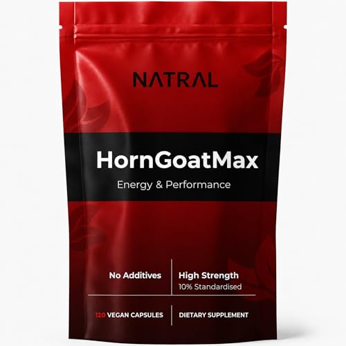 HornGoatMax Capsules - 120 Capsules 500mg Pure Goat Wd Extract 500mg - 10% Standardised Energy and Vitality Supplement for Men - No Fillers No Additives - Vegan Gluten Free