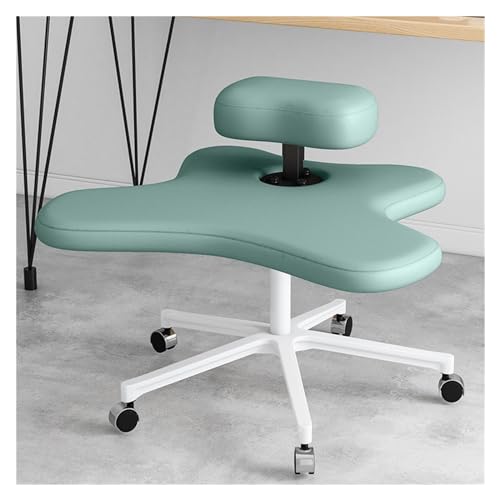 kniestuhl ergonomisch Höhenverstellbarer ergonomischer Kniestuhl mit Rollen, Bürostuhl mit gekreuzten Beinen für Yoga-Liebhaber, Fitness-Fanatiker, tragbarer Meditationsstuhl, ADHS-Stühle(Green)