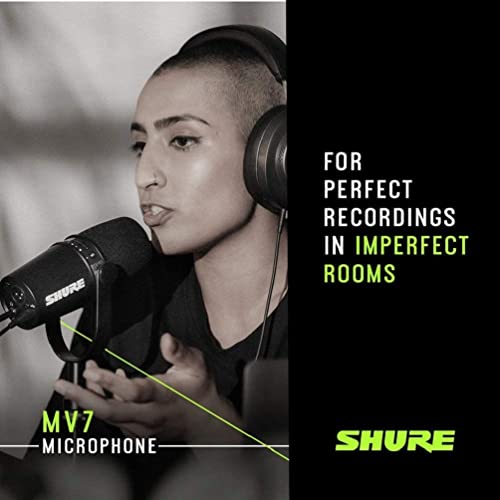 Image of (Refurbished) Shure MV7 USB Podcast Microphone for Podcasting, Recording, Live Streaming & Gaming, Built-In Headphone Output, All Metal USB /XLR Dynamic Mic