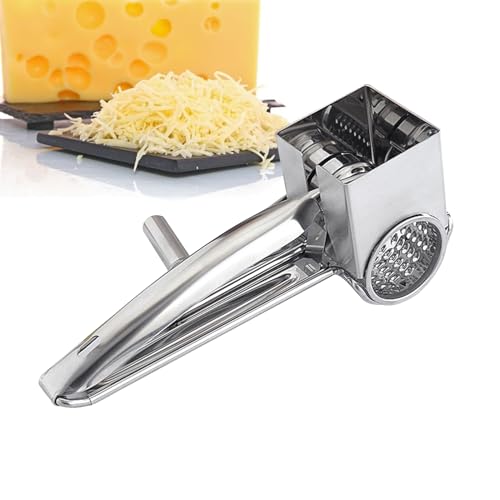 Yanayi Moulin À Râpe Fromage Tambours INOX - Râpe À Fromage Manuelle, Résistant Et Efficace