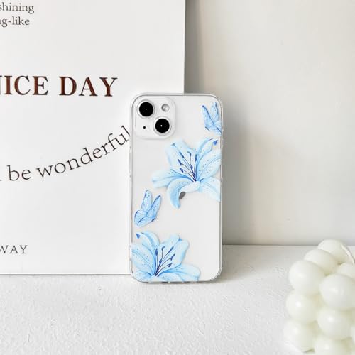 NITITOP Compatible for iPhone 13 Case Cute Clear Flower - Blue by NITITOP - Used condition - Image 6