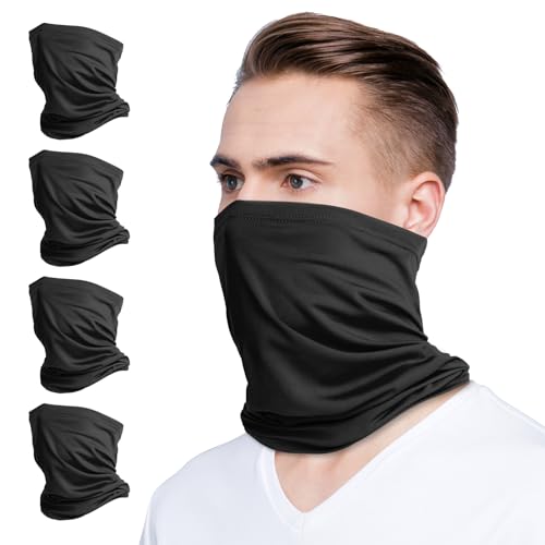 Image of VULKIT 2 Pack Neck Gaiter Face Mask Scarf Reusable Bandanas Tube UV Protection Balaclava Outdoor Sport for Men and Women