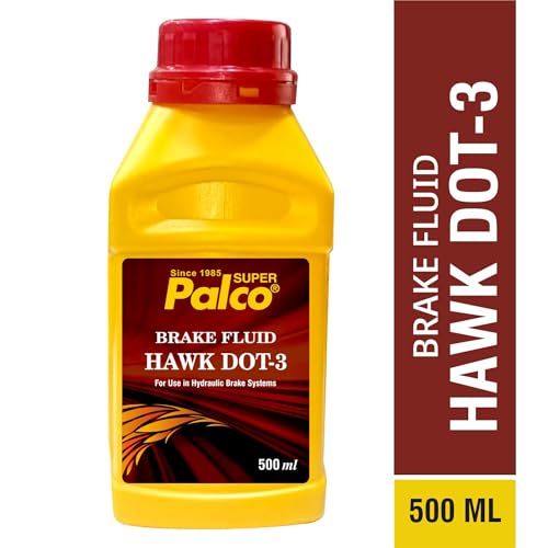 Image of PALCO Brake Fluid DOT 3 for Car & Bike | Hydraulic Brake Oil For Disc & Drum Brake as well as Brake Cleaner | Including ABS System & Hydraulic Clutch System | DOT 3 Brake Oil (500 ml) Pack of 1
