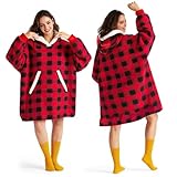 BSMKD Sudadera Cobija Manta Térmica para Mujer y Hombre con Capucha y Mangas, Cobija con Capucha, Cobija Portátil...