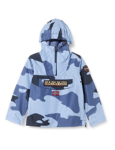 NAPAPIJRI Napapjiri K Rainforest Camo 2 Giacca, Blue Camou FAA, 8 Unisex Kids