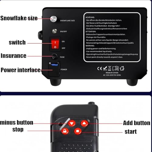 Máquina de nieve de 2000 W para fiestas y eventos, efecto de nieve DJ, ideal para fiestas invernales y espectáculos (Color: 2000 W) miniatura 6