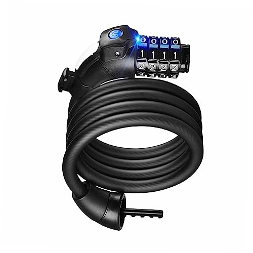 VANZACK 2Pcs 4 Combinação De Bloqueio De Corrente De Bloqueio De Cabo De Bicicleta Fosco