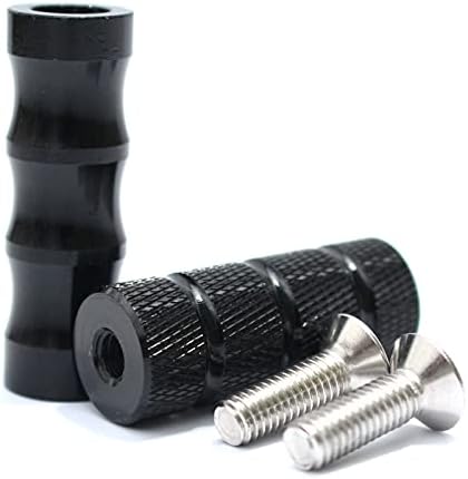 CNC Motorcycle Knurled Shifter Peg Anti-Skid Gear Shift Brake Lever Foot Pegs Pedal 6mm Hole Front Footrests Footpeg Rearsets For Honda Suzuki Yamaha Kawasaki Ducati Aprilia