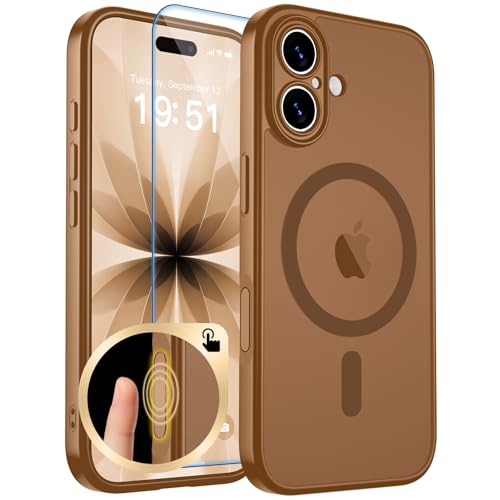 zapica Magnetic for iPhone 17 Case, Dark Brown