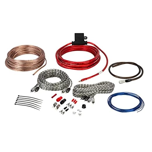 Scosche Install Centric ICAK84 True 8 Gauge Hybrid OFC 4-Channel High Current Amplifier Wiring Kit Complete Car Amp Kit Twisted Pair Audio Cables, In-Line Fuse Holder
