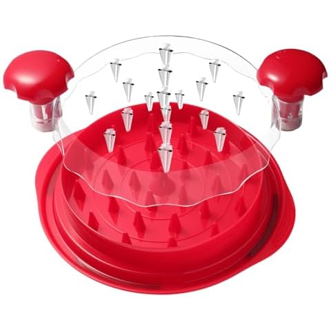 KitVacPak Chicken Shredder Large Chicken Breast Shredder Tool Twist, Visible Meat Chicken Shredder,Anti-Slip Strip,BPA Free,Suitable for Pork Beef Chicken(Red) Cover