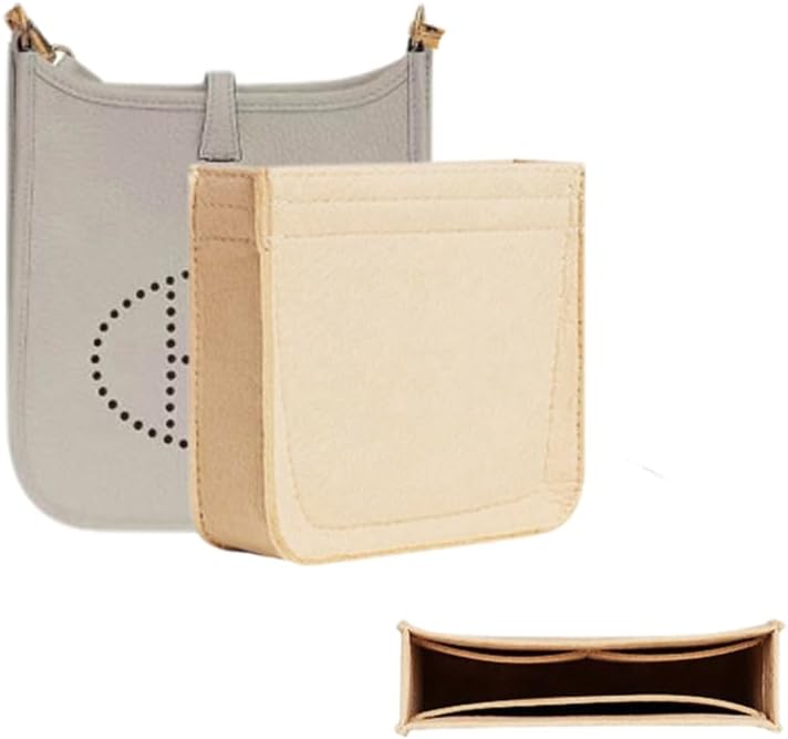 Purse Insert Organizer for Evelyne 33 Bags,Premium Purse Felt Insert (Orange, For Evelyne 33)