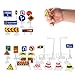 Educational Traffic Light Game – 28 Pieces Portable Street Signs Toy, Learning Playset for Home, Classroom, School, Indoor, Outdoor, Garden, Holiday Party, Halloween, Easter, Kids,