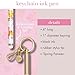 kate spade new york Metal Ink Pen with Stylus Tip, Black Ink Ballpoint Keychain Pen, Spring Pansies