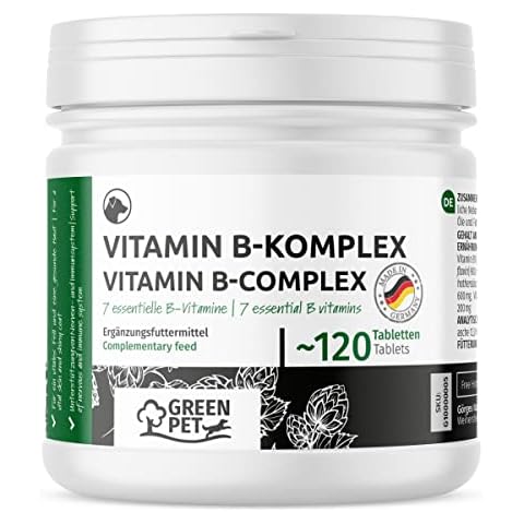 GreenPet Vitamin B Komplex Hund 120 Tabs - Liefert wichtige B Vitamine für Hunde (B1, B2, B3, B5, B6, B9 & B12), Vitamintabletten mit Folsäure, bis zu 4 Monate Cover