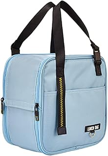 Insulated Lunch Bag for Women/Men - Reusable Lunch Box for Office Work School Picnic Beach Camping Lunch Bag with Adjustable Shoulder Strap for Kids/Adult-Blue
