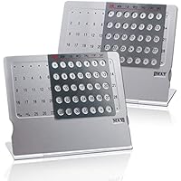 Modixun Paquete de 2 mini calendarios de escritorio, calendario