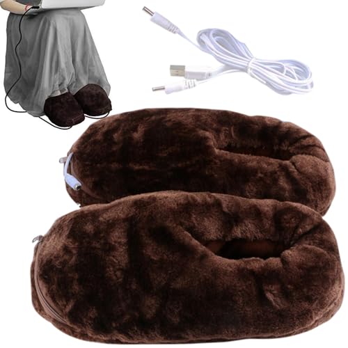 電熱靴、暖房靴,電熱スリッパ電気加熱式フットウォーマースリッパ - USB充電式フットヒーターパッド、電気ウォーマーシューズ、屋内家庭用電気USB充電フットウォーマー