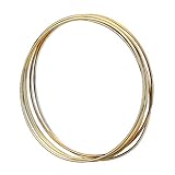 Metal Rings Hoops Macrame Rings for Dream Catcher and Crafts (Gold, 6 Inch)