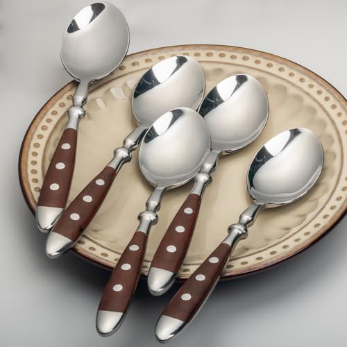 Cuillères à café Alata à manche isolant marron pour éviter la chaleur