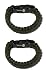 Pulsera de supervivencia con silbato, cuerda, mechero, rasqueta para aire libre (negro...