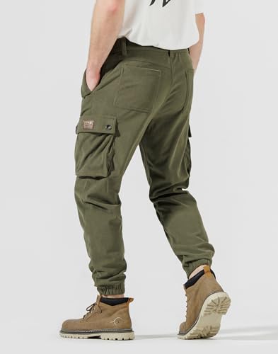 HHZ Mens Slim Fit Cargo Pants Men Flex Stretch Joggers Work Hiking Pants with Pockets - Cargo Work Pants for Men2