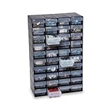 HOMION Plastic Multi Drawer Storage Organiser Cabinet For Home Garage Diy Hobby Craft (40 Drawer Cabinet)