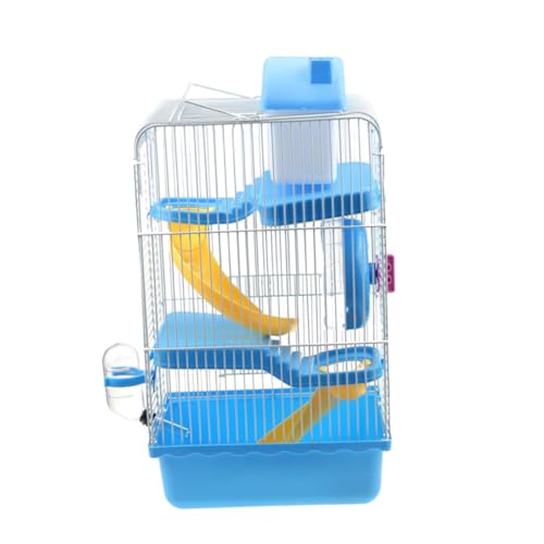 PRETYZOOM Luxury Three-Layer Hamster Cage Portable Small Pet House with