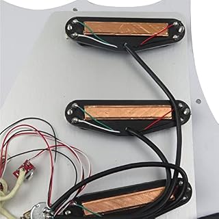 ZYZYZY Pickups De Guitare Pickguard Pré-programmé SSS Humbucker Pickups Chargé Pickuard Pickups Blanc Ensemble pour… - Les Beatles, Paul McCartney, John Lennon, RIngo Starr, George Harrison ZYZYZY Pickups De Guitare Pickguard Pré-programmé SSS Humbucker Pickups Chargé Pickuard Pickups Blanc Ensemble pour… – Image 6