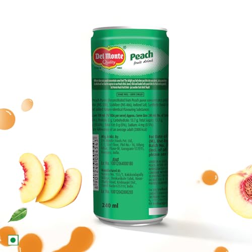 Image of Del Monte Peach Fruit Drink Gift Pack, Pack of 12, 240ml